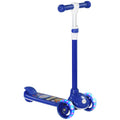 Trottinette enfant 3 Roues Lumineuses LED Hauteur Guidon réglable frein à Friction arrière de 2 à 6 ans Bleu-0