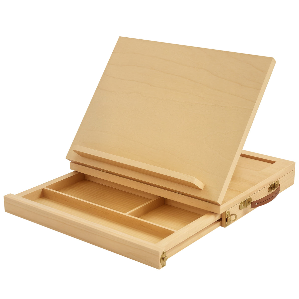 Chevalet de table en bois avec tiroir de rangement pour des toiles jusqu'à 24,5 cm pour adultes débutants bois naturel-0