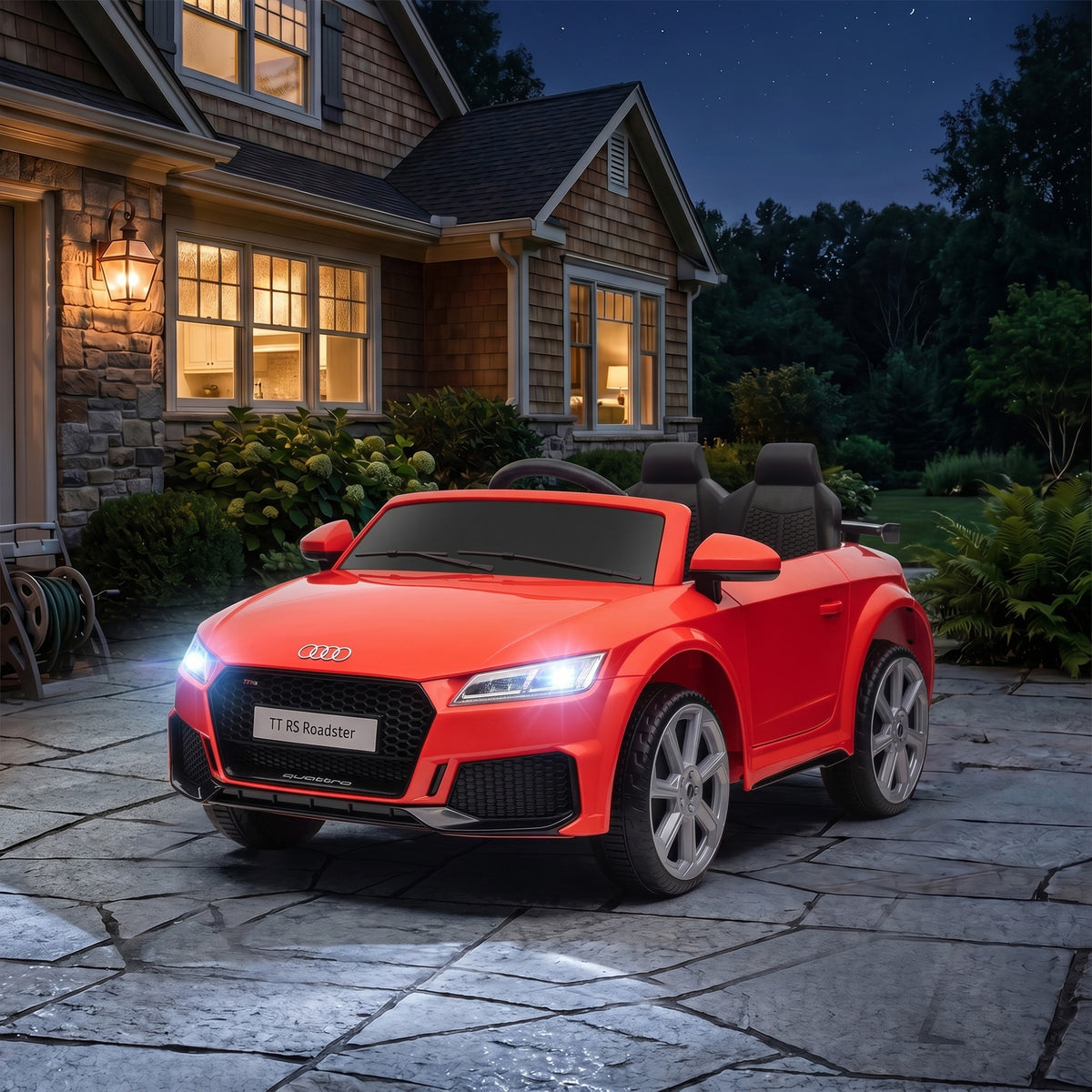 Véhicule électrique Enfant TT RS 12 V 30 W V. Max. 3 Km/h télécommande Effets sonores + Lumineux Rouge-8