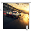 Écran de projection motorisé 120 Pouces, 4K HD électrique, montage mural ou plafond, panneau de commande et télécommande-0