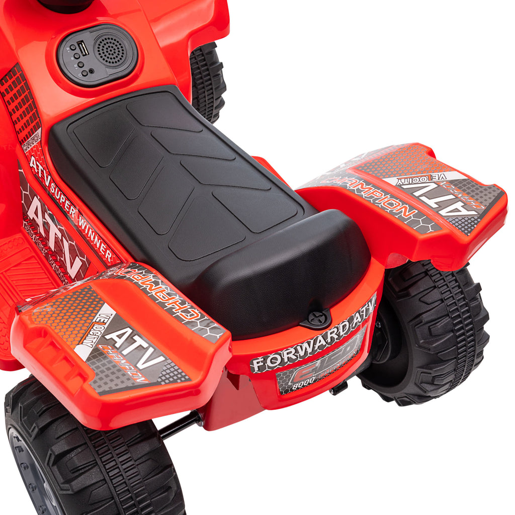 Quad buggy voiture électrique enfant quad électrique 18-36 mois 6 V 2 Km/h max. rouge-8