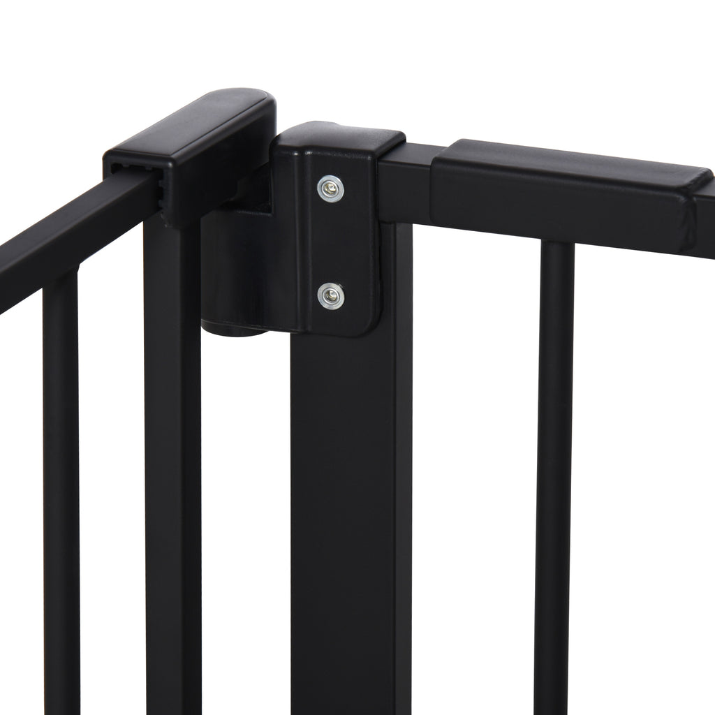 Lot de 2 barrières de sécurité animaux porte fermeture automatique système de double verrouillage sans perçage noir-8
