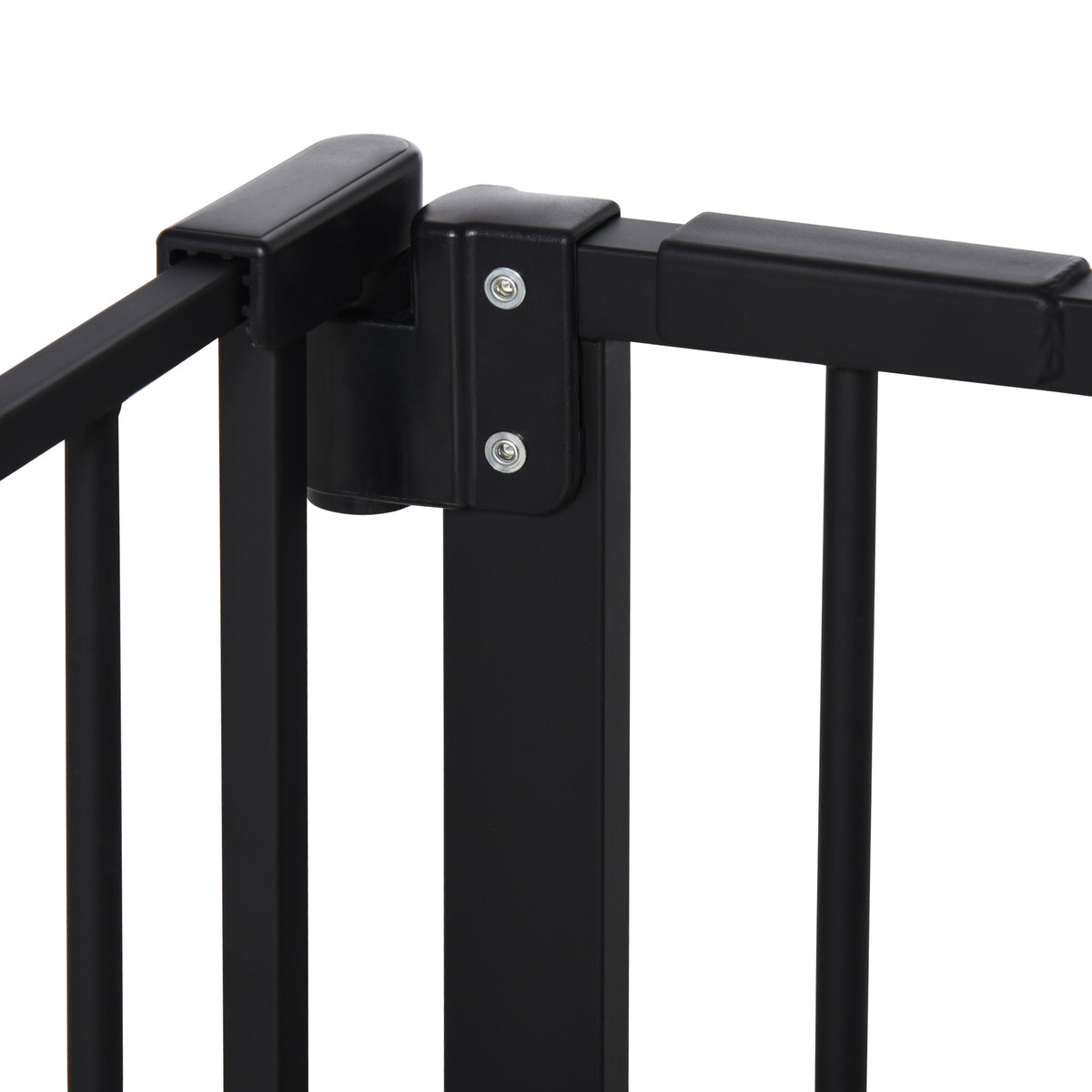 Lot de 2 barrières de sécurité animaux porte fermeture automatique système de double verrouillage sans perçage noir-8