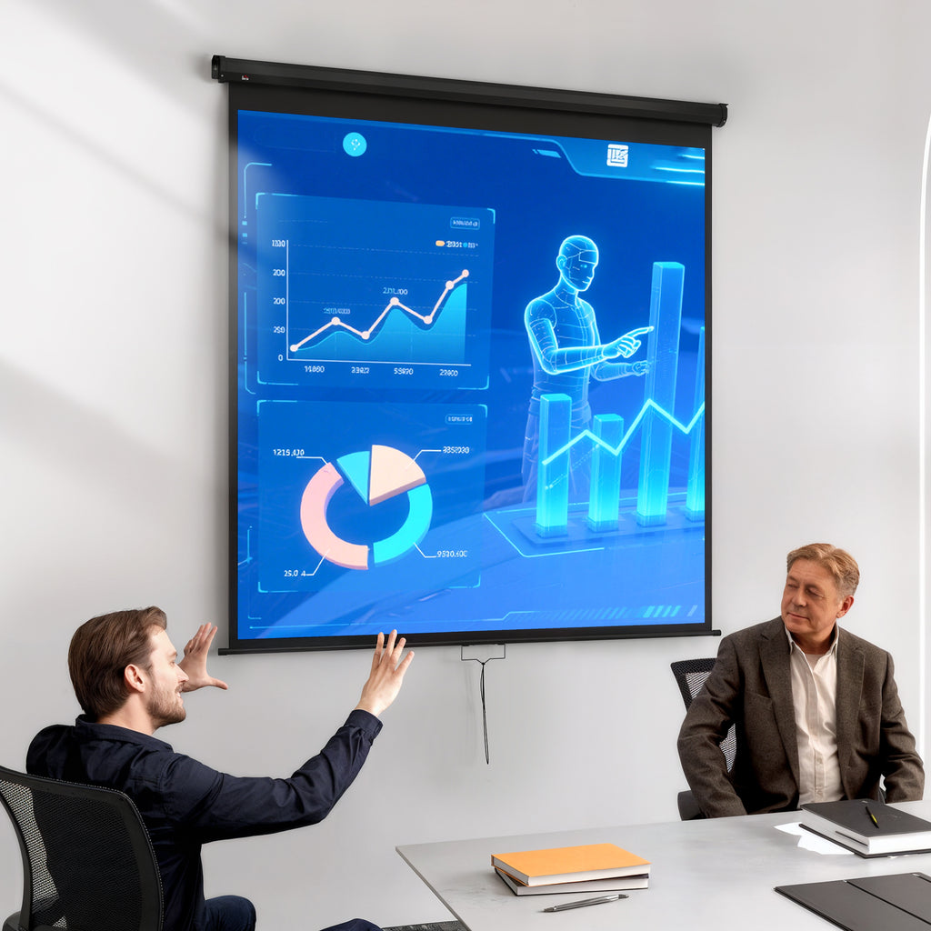 Écran de projection TV et Home Cinema de 99 Pouces vidéo projecteur 1:1 4K HD, 178L x 178H cm-7
