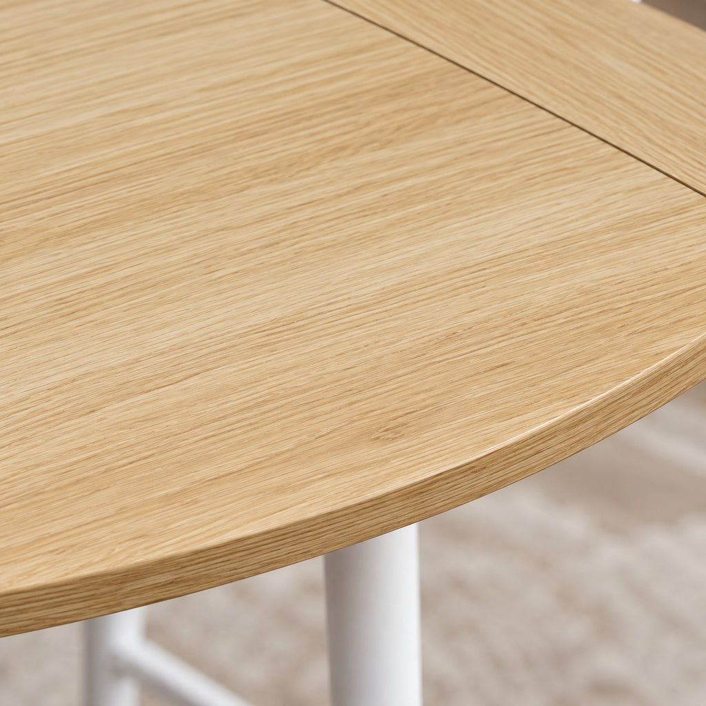 Ensemble Table Salle à Manger avec 4 Chaises pour 4 Personnes, Table de Cuisine Pliante 105 cm Chaises Empilables, Chêne-9