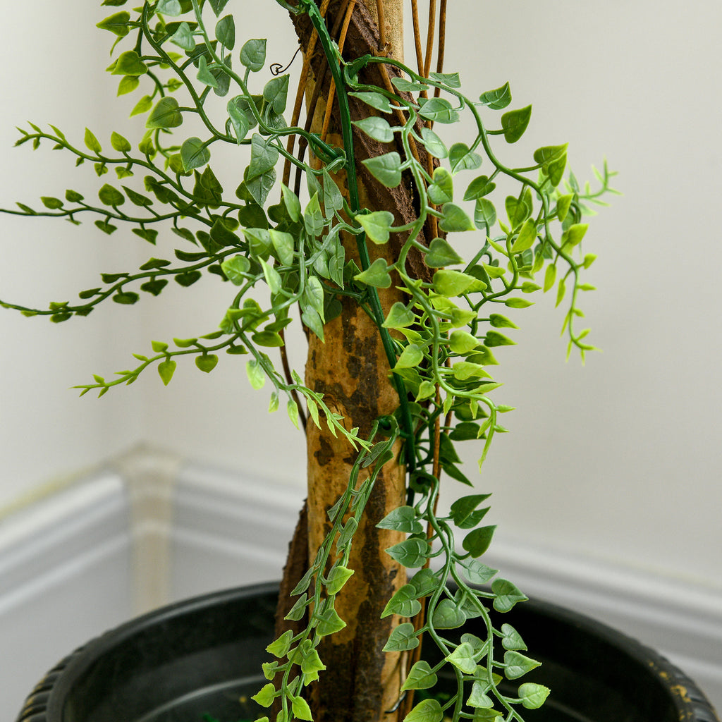 Plante artificielle arbre artificiel 3 boules de buis avec pot ciment, intérieur et extérieur, hauteur 115 cm-8