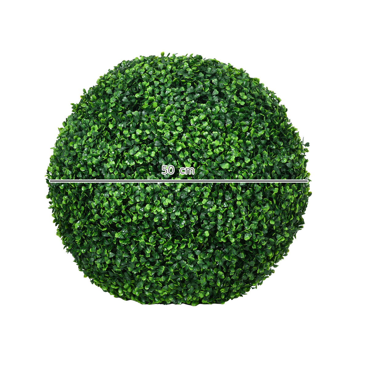 Lot de 2 boules de buis artificielles de 50 cm décoration pour intérieur ou extérieur vert-2