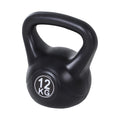 Kettlebell 12 kg, haltère avec poignée ergonomique, haltère à boule, musculation, entraînement, 27 x 21 x 31 cm noir-0