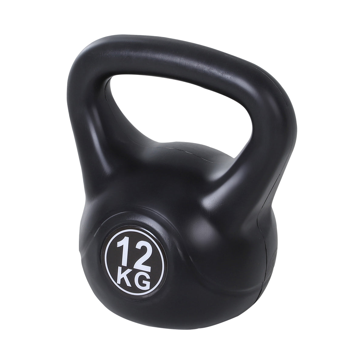 Kettlebell 12 kg, haltère avec poignée ergonomique, haltère à boule, musculation, entraînement, 27 x 21 x 31 cm noir-0