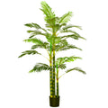 Palmier areca artificiel arbre artificiel hauteur 190 cm avec 30 grandes feuilles en plastique pot inclus-0