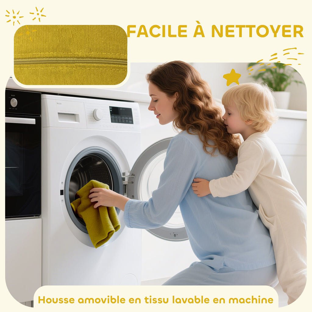 Parcours motricité bébé module motricité bébé 7 pièces avec housse lavable 107 x 107 x 30 cm multicolore-5