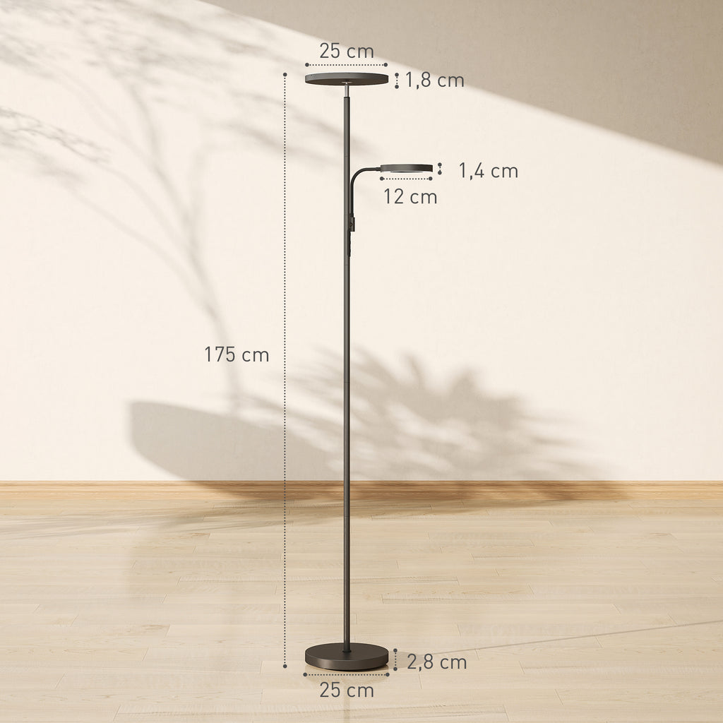 Lampadaire LED 42W dimmable 2700K-6500K 4 couleurs variation continue, 4 modes scène, télécommande et contrôle tactile-2