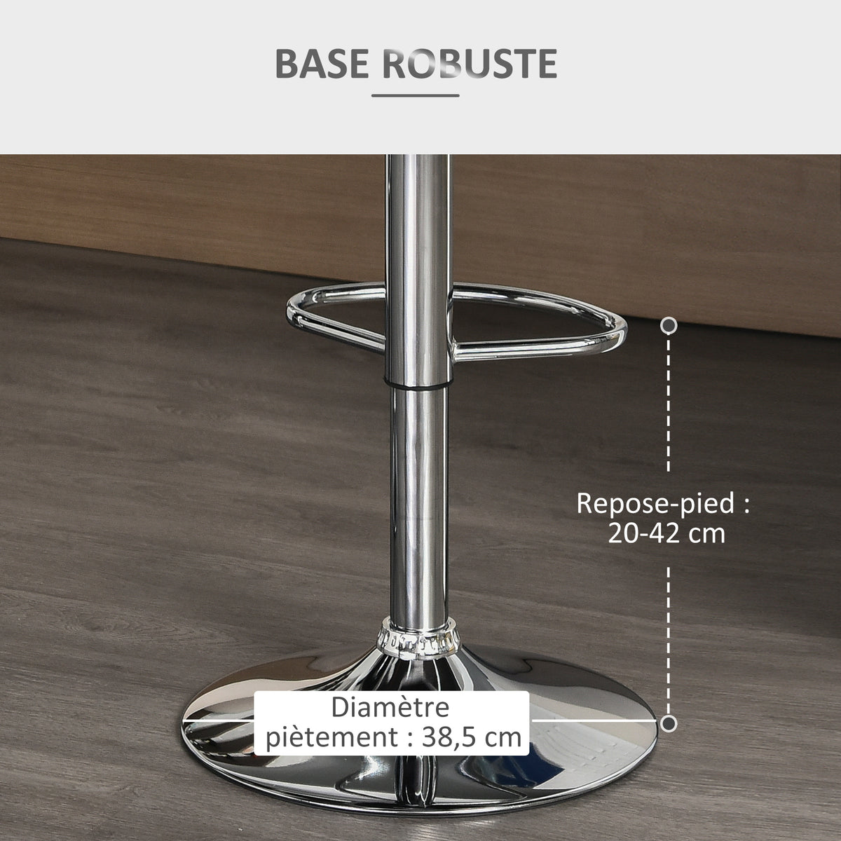 Lot de 2 Tabourets de Bar Design Contemporain Hauteur d'assise réglable 59-81 cm pivotant 360° Lin Gris-6