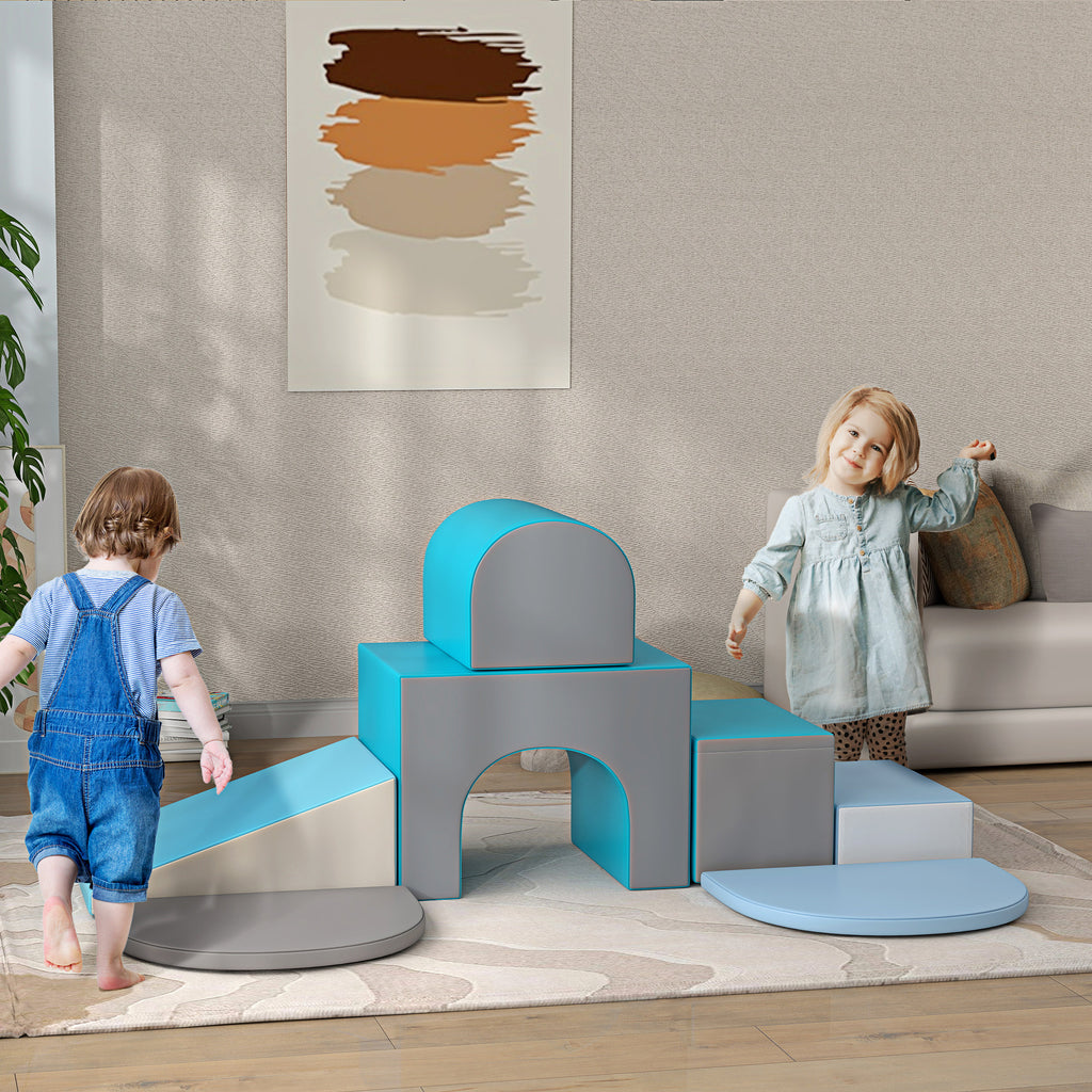 7PCS Module motricité bébé parcours motricité bébé en mousse EPE pour enfants d'âge préscolaire, multicolore-1