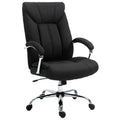Fauteuil de bureau, chaise de bureau ergonomique, hauteur réglable, dossier haut, fonction de bascule, 65x78x118cm, noir-0