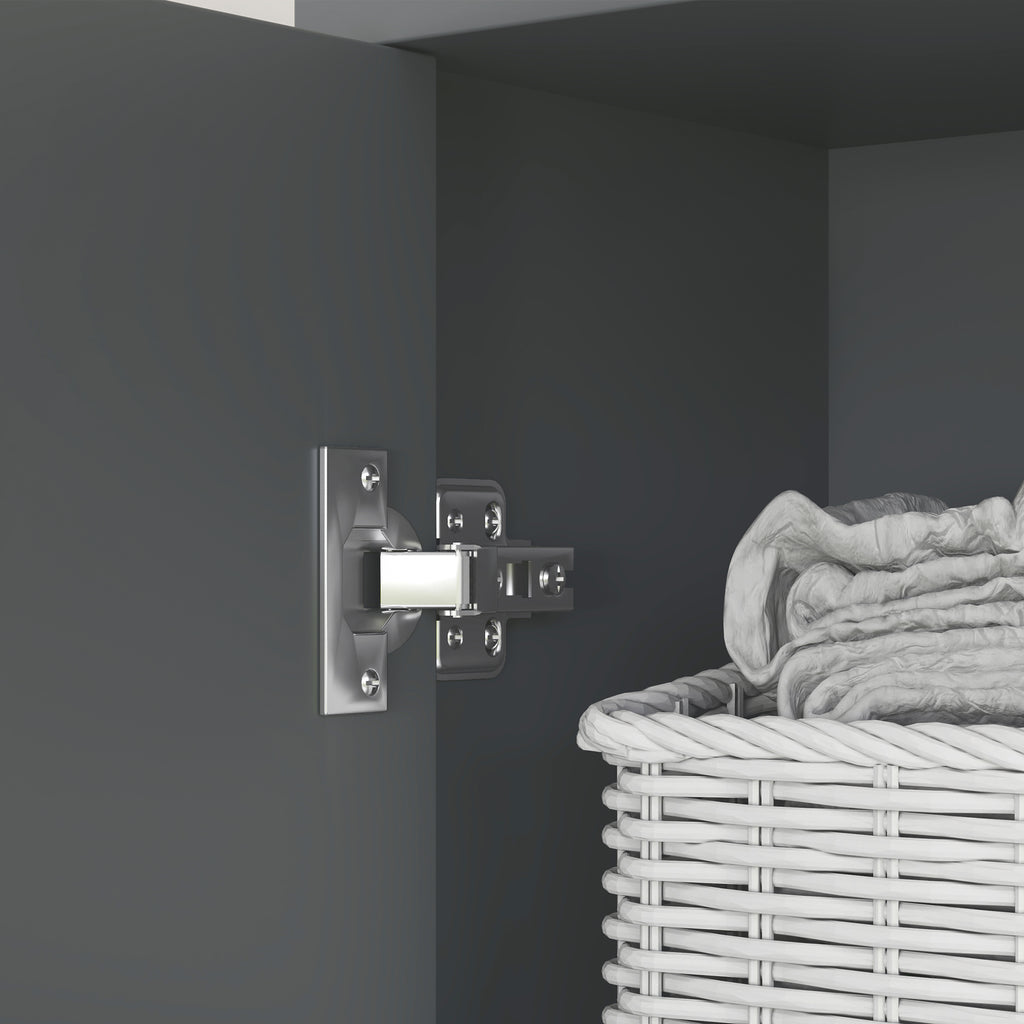 Colonne salle de bain, meuble salle de bain rangement avec 2 placards, tiroir et 2 compartiments ouverts, gris-8