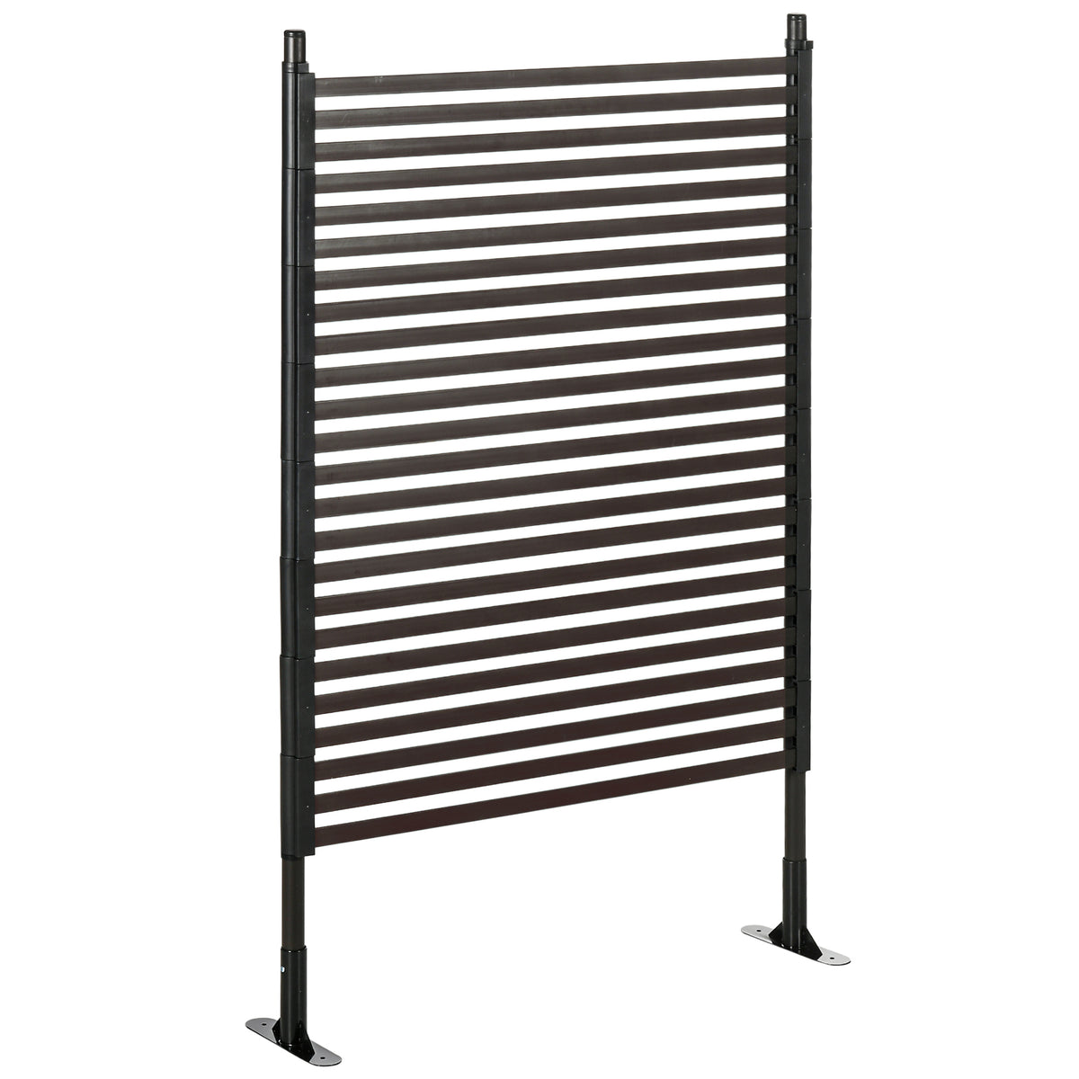 Panneau clotûre de jardin brise vue en métal extérieur avec pieds ou piquets à planter, modulaire, 93L x 22l x 150H cm-0