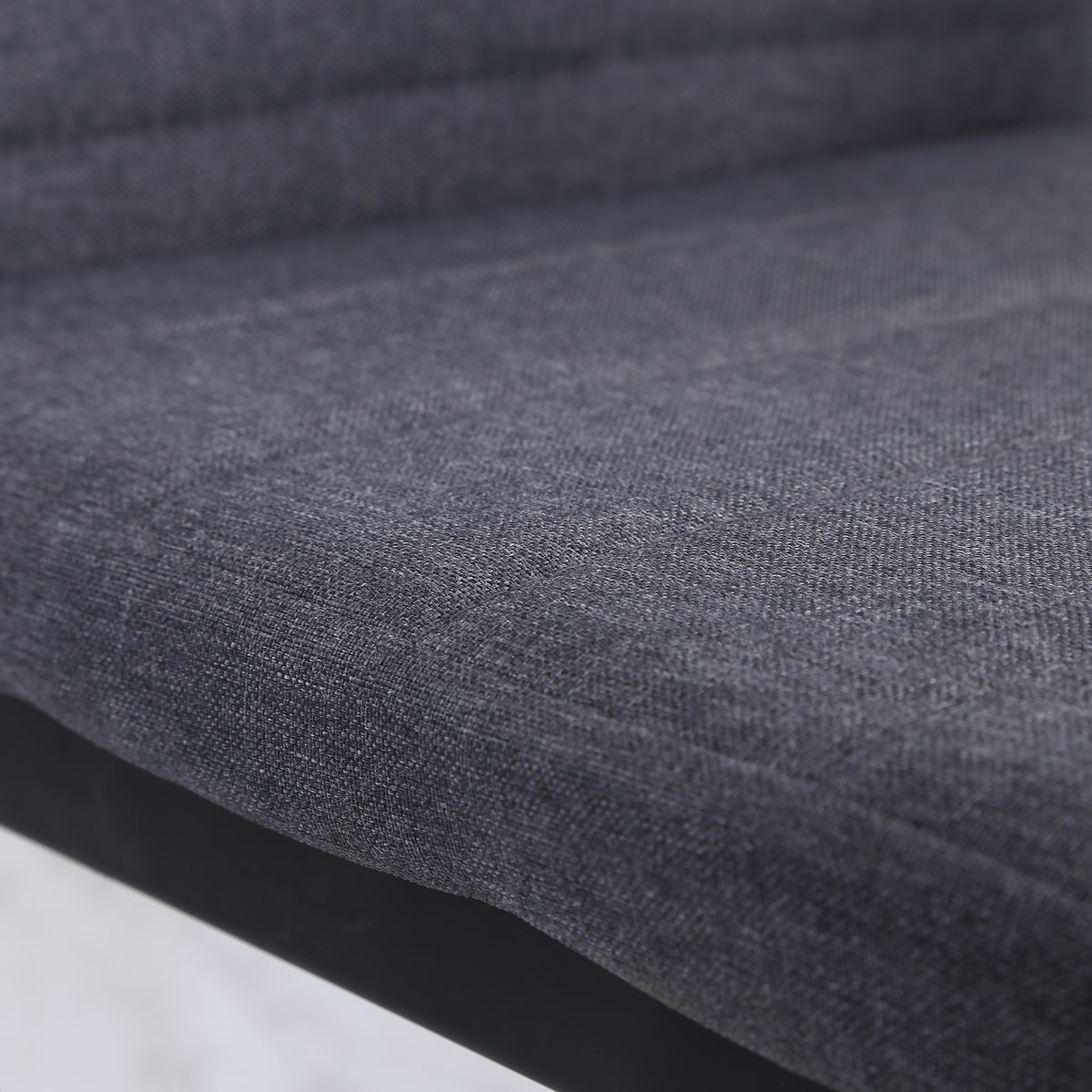 Lot de 4 chaises de salle à manger chaises de cuisine avec dossier haut pieds en métal et tissu en lin 41x50x97cm gris-7
