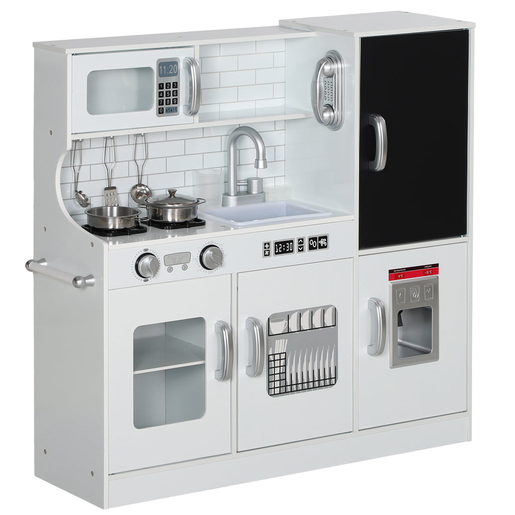 Cuisine enfant jouet d'imitation pour enfant - dinette enfant de 3-8 ans, blanc-0