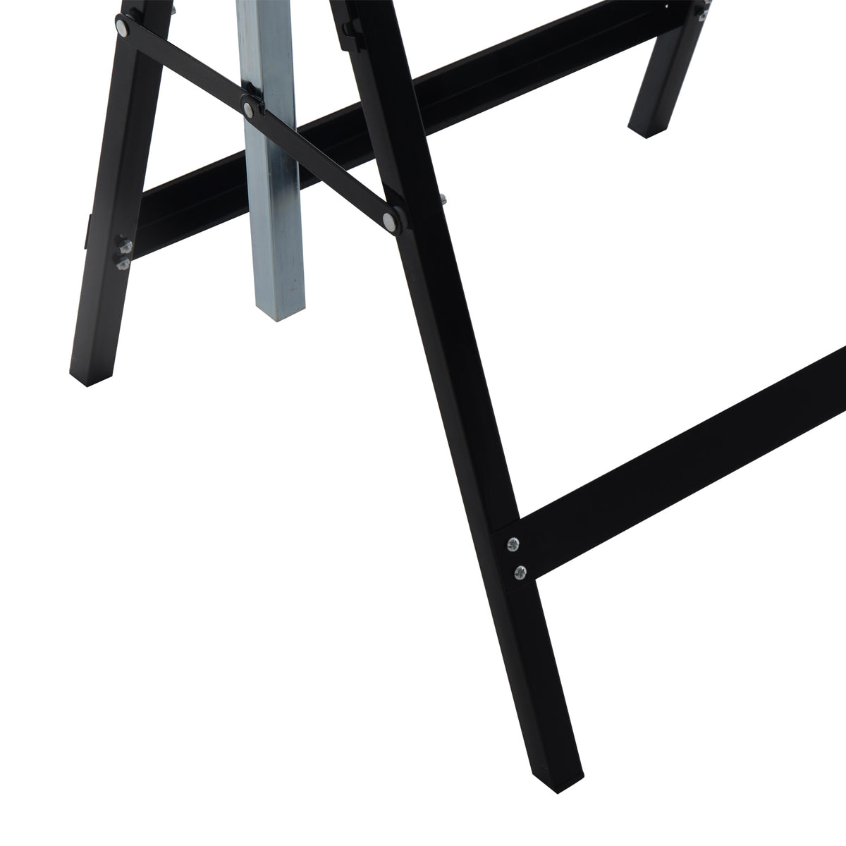Lot de 2 tréteaux pliables télescopiques hauteur réglable 80-130 cm noir-8