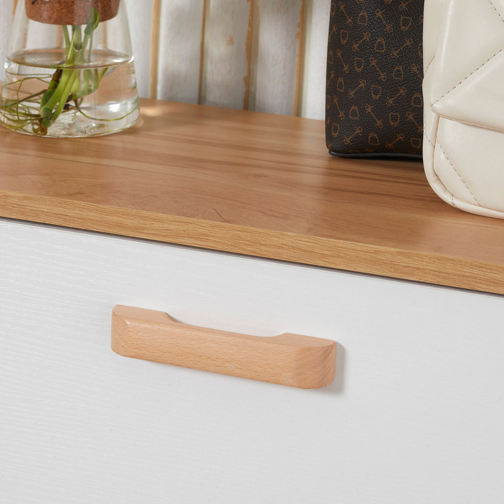 Meuble à chaussures style scandinave 3 abattants 70 x 23,5 x 122 cm blanc-8