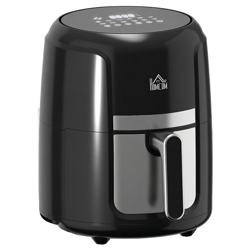 Friteuse sans huile 4 L, air fryer 1300 W 12 programmes, écran tactile, température réglable, panier antiadhésif, noir-0