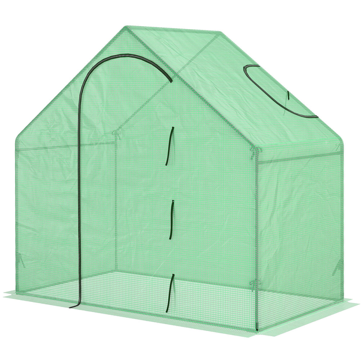 Serre de jardin PE, serre de balcon, bâche renforcée, châssis en acier, porte zippée enroulable, pour légumes plantes, intérieur et extérieur, 180 x 100 x 168 cm, vert-9