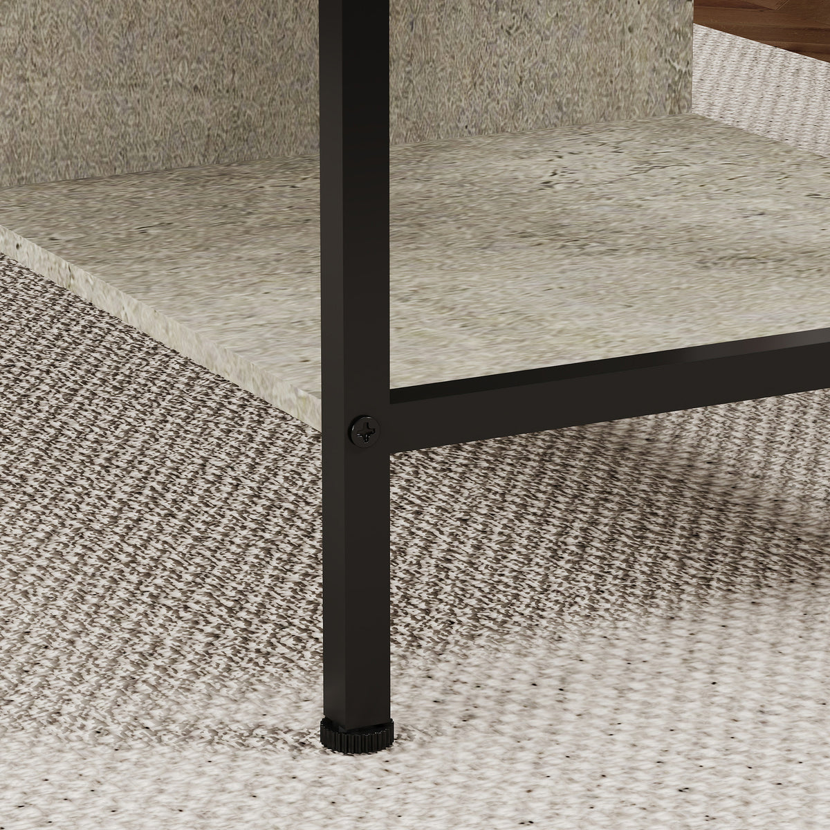 Table basse relevable et extensible, table de salon avec compartiment caché étagères ouvertes, 98x49x55cm, gris-9