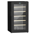 Cave à vin 24 bouteilles 65L haute performance température réglable 5-20° avec lumière LED panneau contrôle tactile noir-0