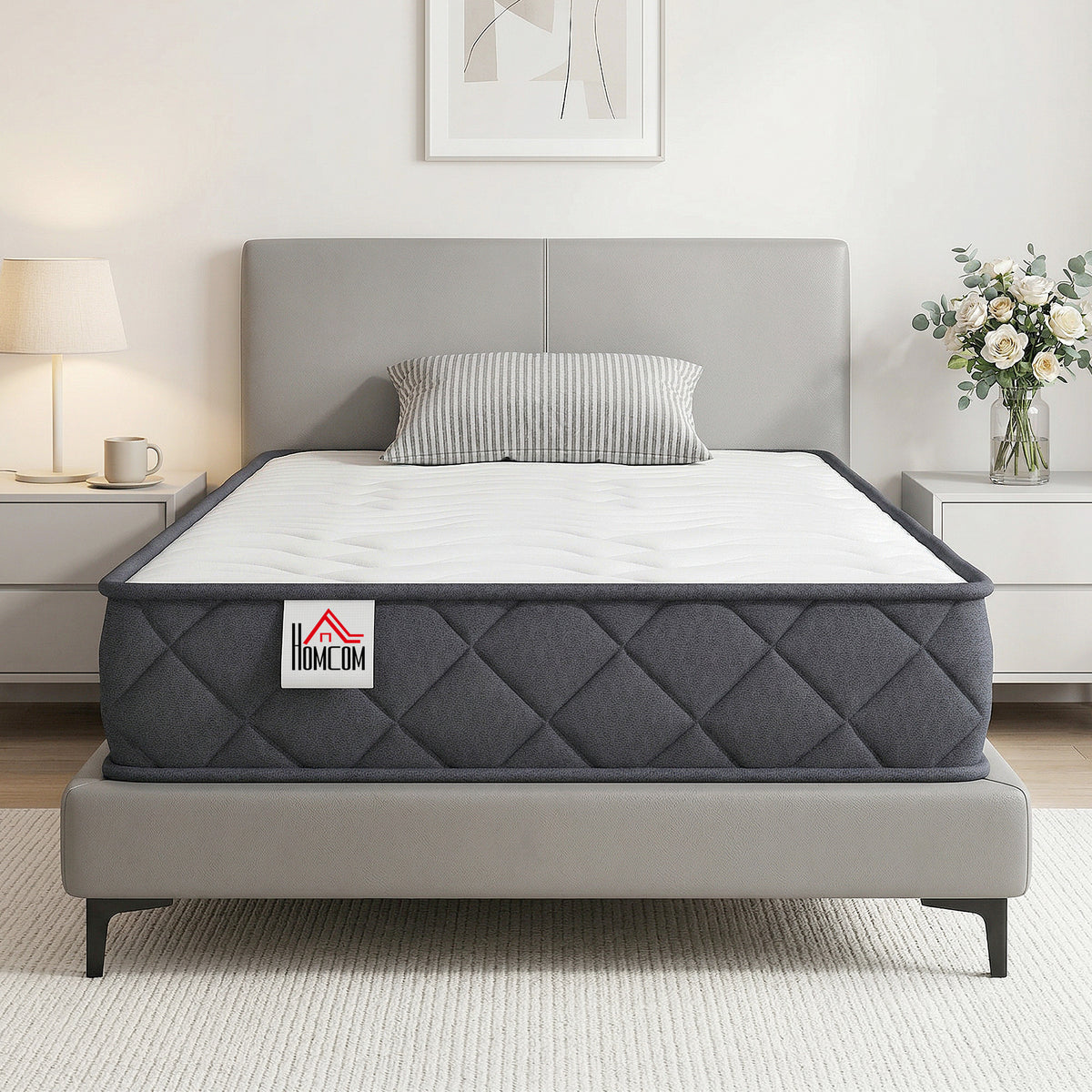 Matelas 90x190cm, matelas 1 personnes, mousse à mémoire de forme, 20cm d'épaisseur, certifié Oeko-Tex, fermeté moyenne-1