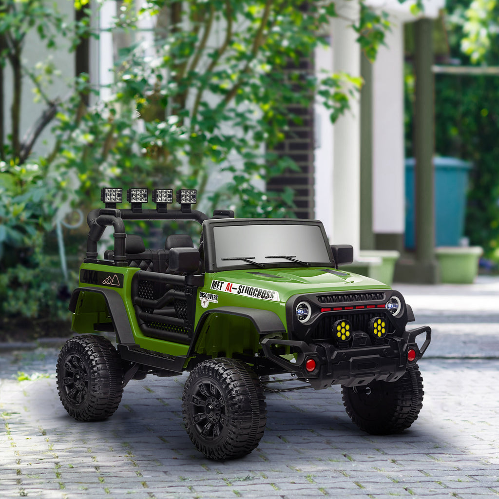 Buggy 4x4 voiture électrique enfant UTV avec télécommande 2.4Ghz 2 moteurs 12 V vert-9