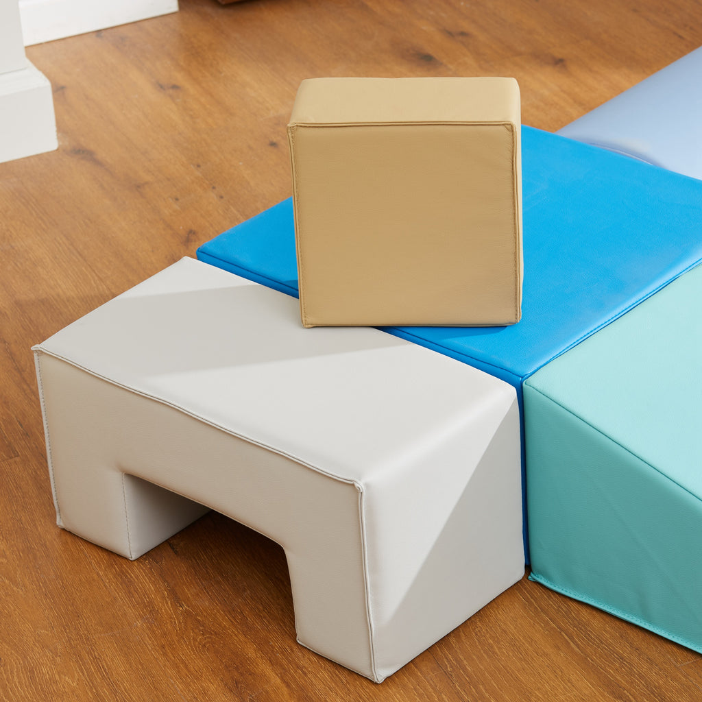 6 blocs de construction en mousse XXL - jeux éducatif - module motricité - certifiés normes EN71-1-2-3 - mousse PU 20D-8