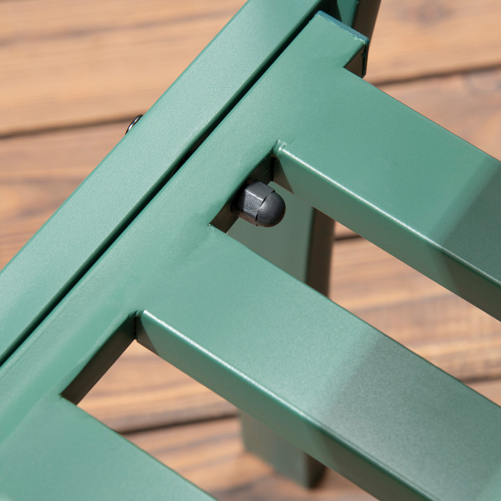 Banc de jardin banc extérieur jardin en acier avec dossier à motif floral pour 2 personnes 127 x 63 x 83 cm vert foncé-8