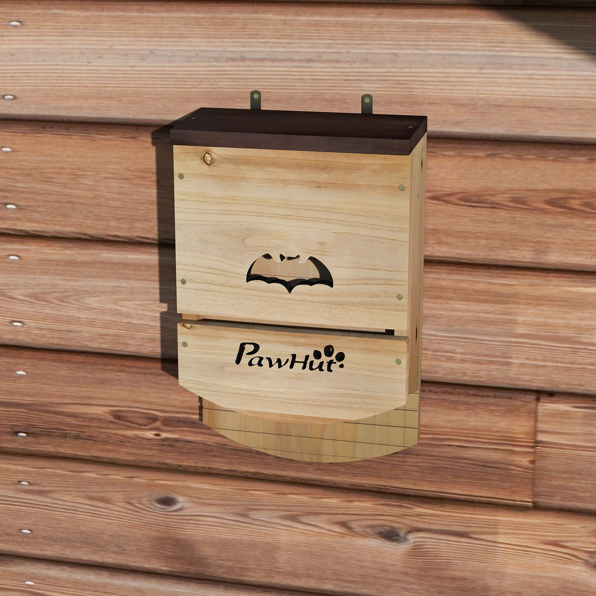 Lot de 3 Nichoirs Chauve Souris en Bois abri à chauves-souris avec Plateforme Rainurée 23 x 9,5 x 36,5 cm bois naturel-8