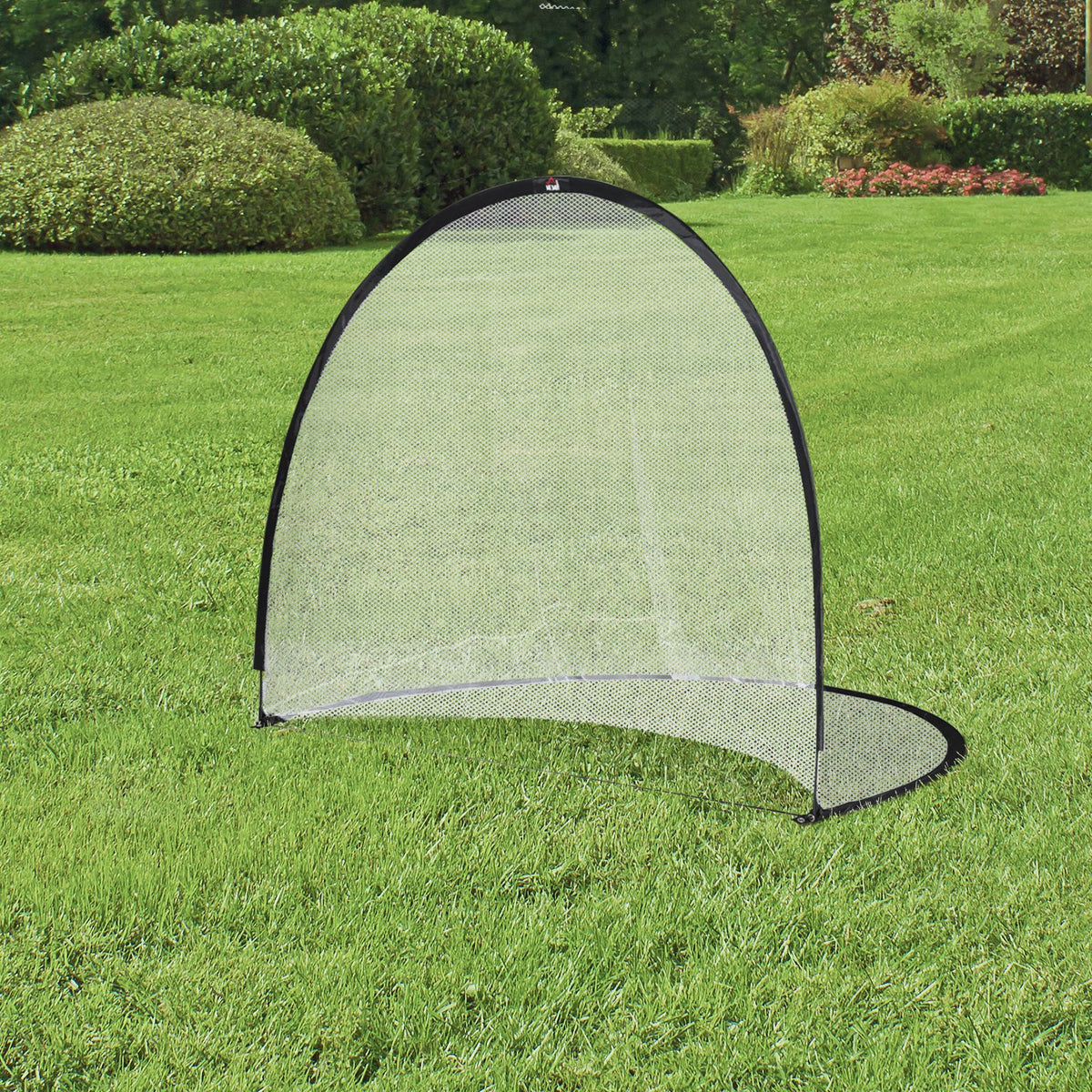 Cage de Football système Pop Up avec sac de transport et piquets de fixation dim. 247L x 203l x 201,5H cm noir et blanc-1