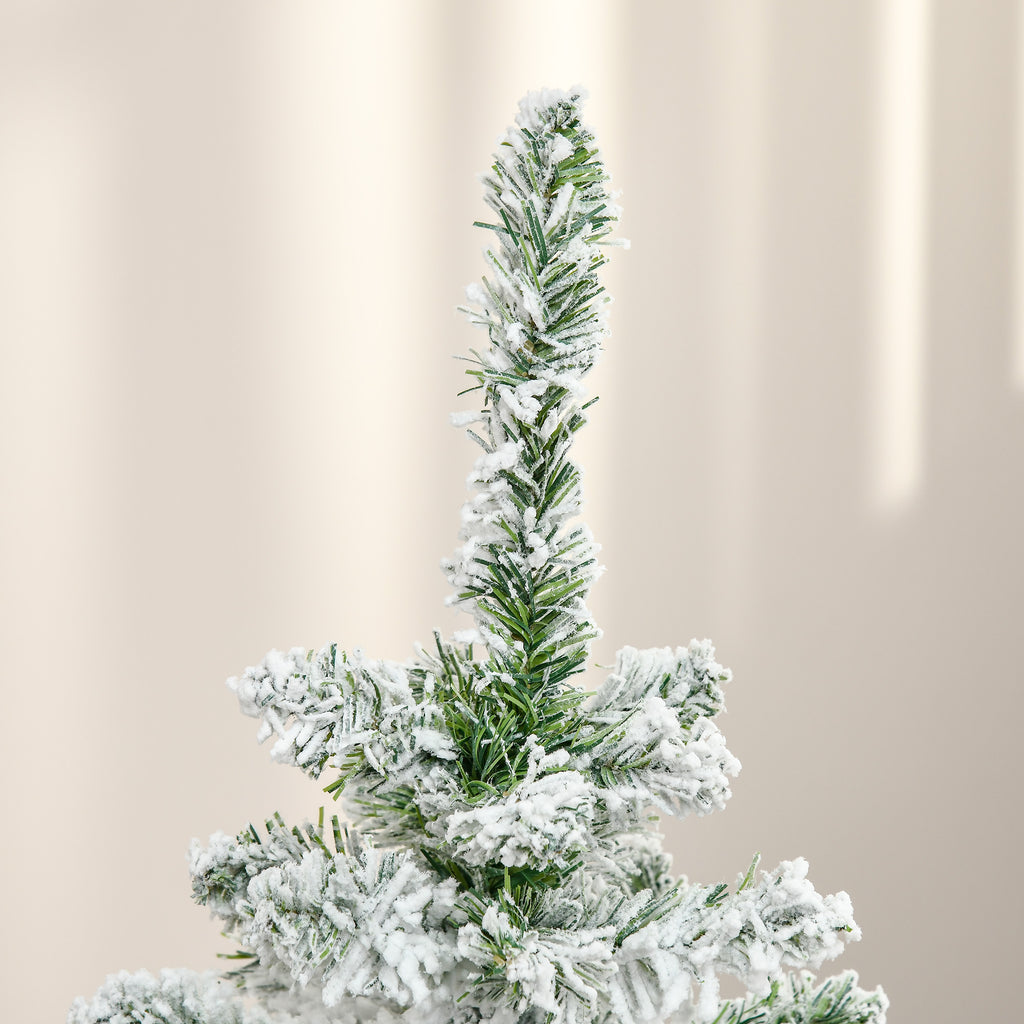 Sapin de Noël Artificiel enneigé 120H cm 200 Branches épines Imitation Nordmann Grand réalisme-8