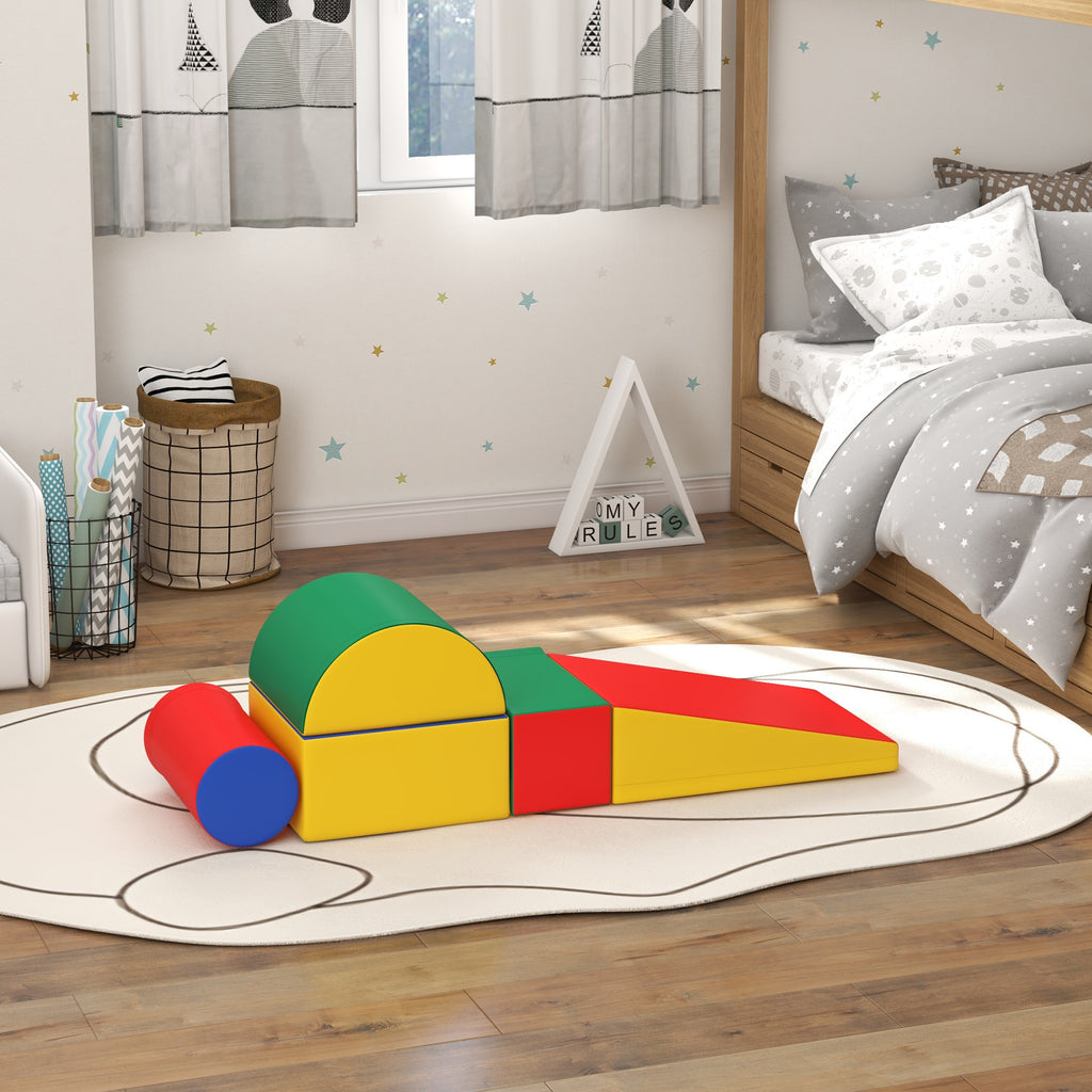 Module motricité bébé 5PCS parcours motricité bébé en mousse EPE pour enfants d'âge préscolaire, multicolore-7