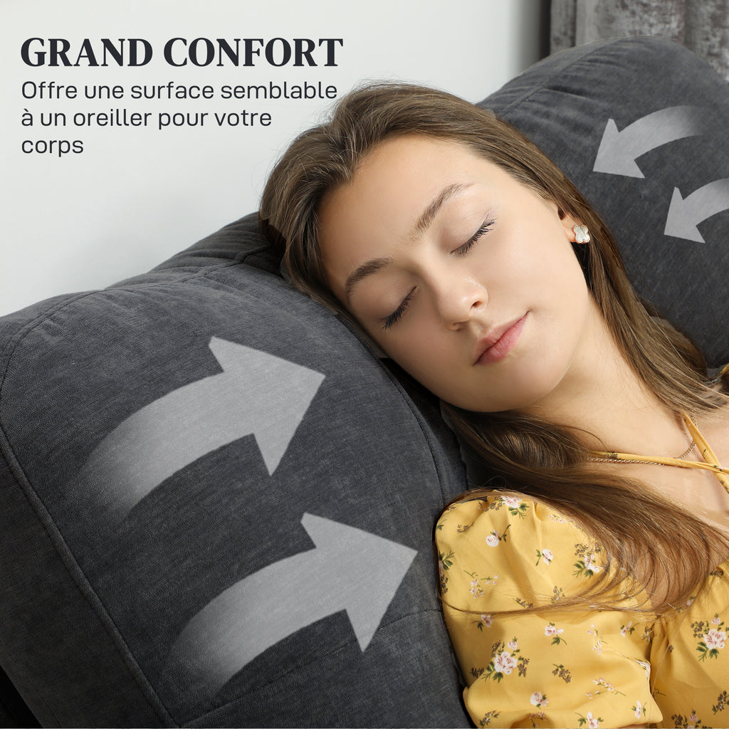Fauteuil de massage fauteuil relax avec vibration chauffage, inclination manuelle, télécommande inclus, gris-6