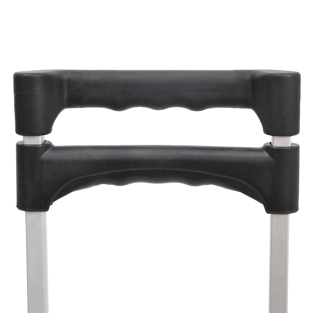 Chariot diable pliable leger telescopique charge 70kg en aluminium argent-noir-3