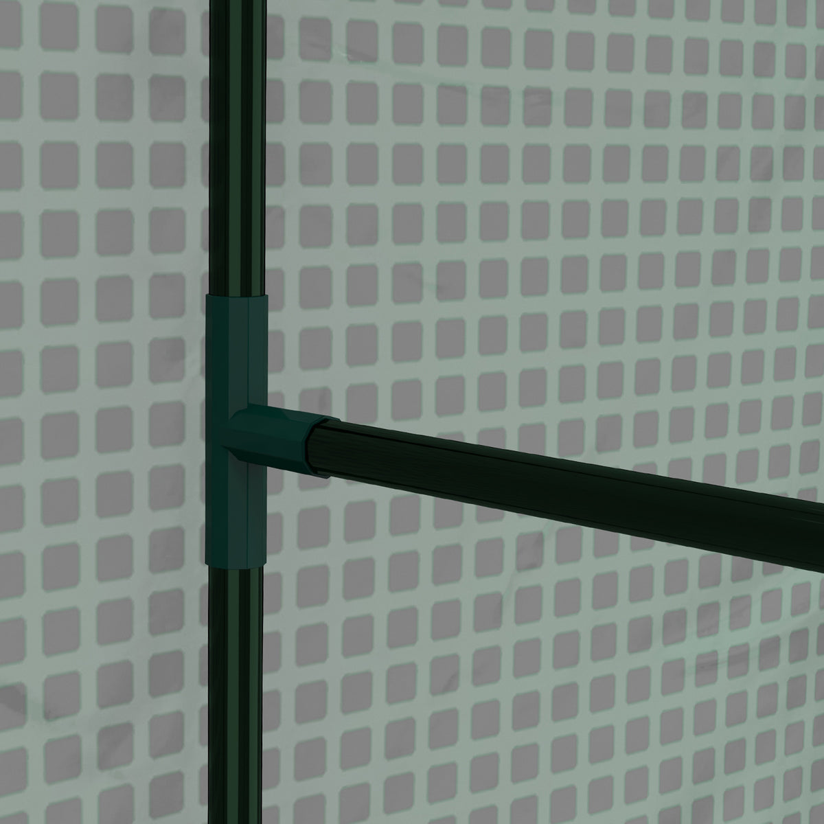Serre de jardin avec 2 espaces et 2 portes enroulables - 0,8 m² Serre à tomates dim. 1L x 0,8l x 1,5H m, Acier et PE-8