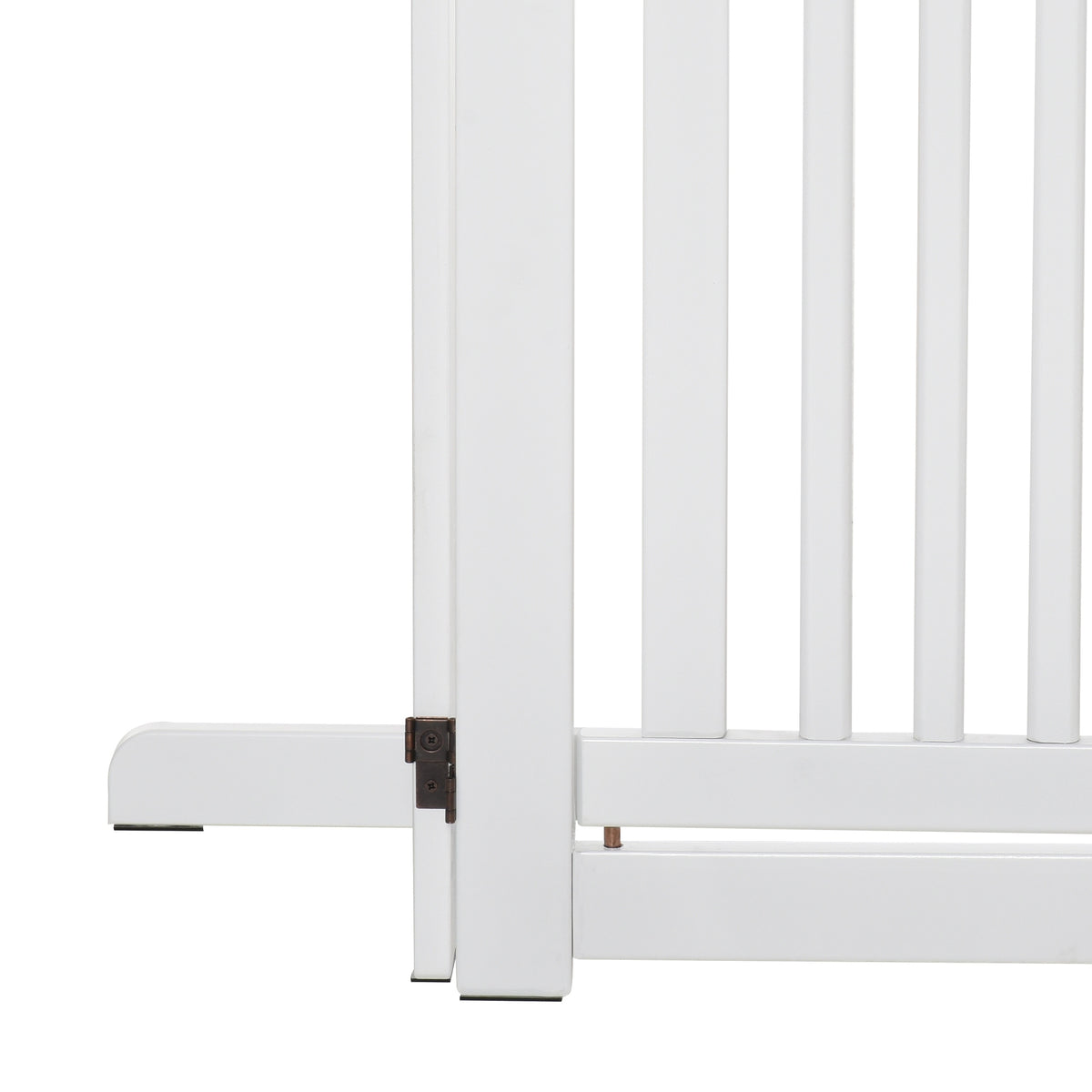 Barrière de sécurité chien barrière modulable pliable avec porte verrouillable intégrée 155 x 35,5 x 76 cm MDF blanc-8