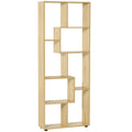 Bibliothèque étagère Zig zag Design Contemporain 70L x 24l x 178H cm Panneaux Particules Bois naturel-0