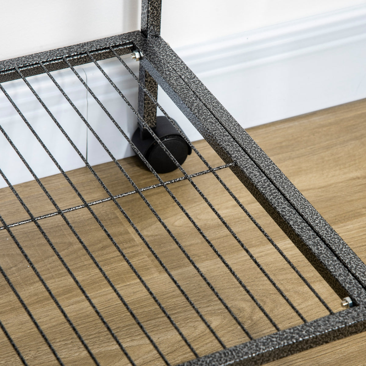 Cage à Oiseaux Portable avec 4 Mangeoires et 4 Perchoirs Pratique 81 x 48 x 162,5 cm Noir et Gris-8