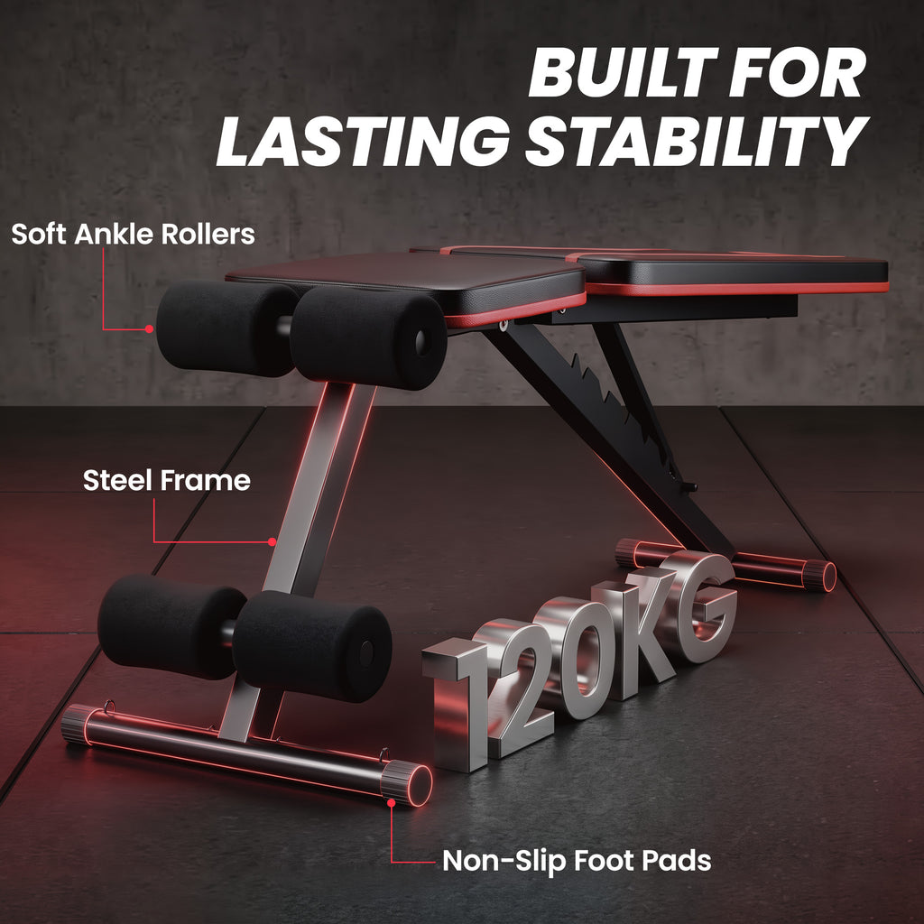Banc de Musculation Réglable Pliable Bandes de Résistance Développé Couché Inclinable Déclinable 128x42,5x115cm noir-8