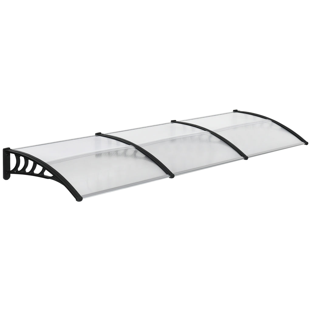 Auvent de porte toit marquise en polycarbonate auvent de porte d'entrée bord en aluminium contre la pluie et UV-0