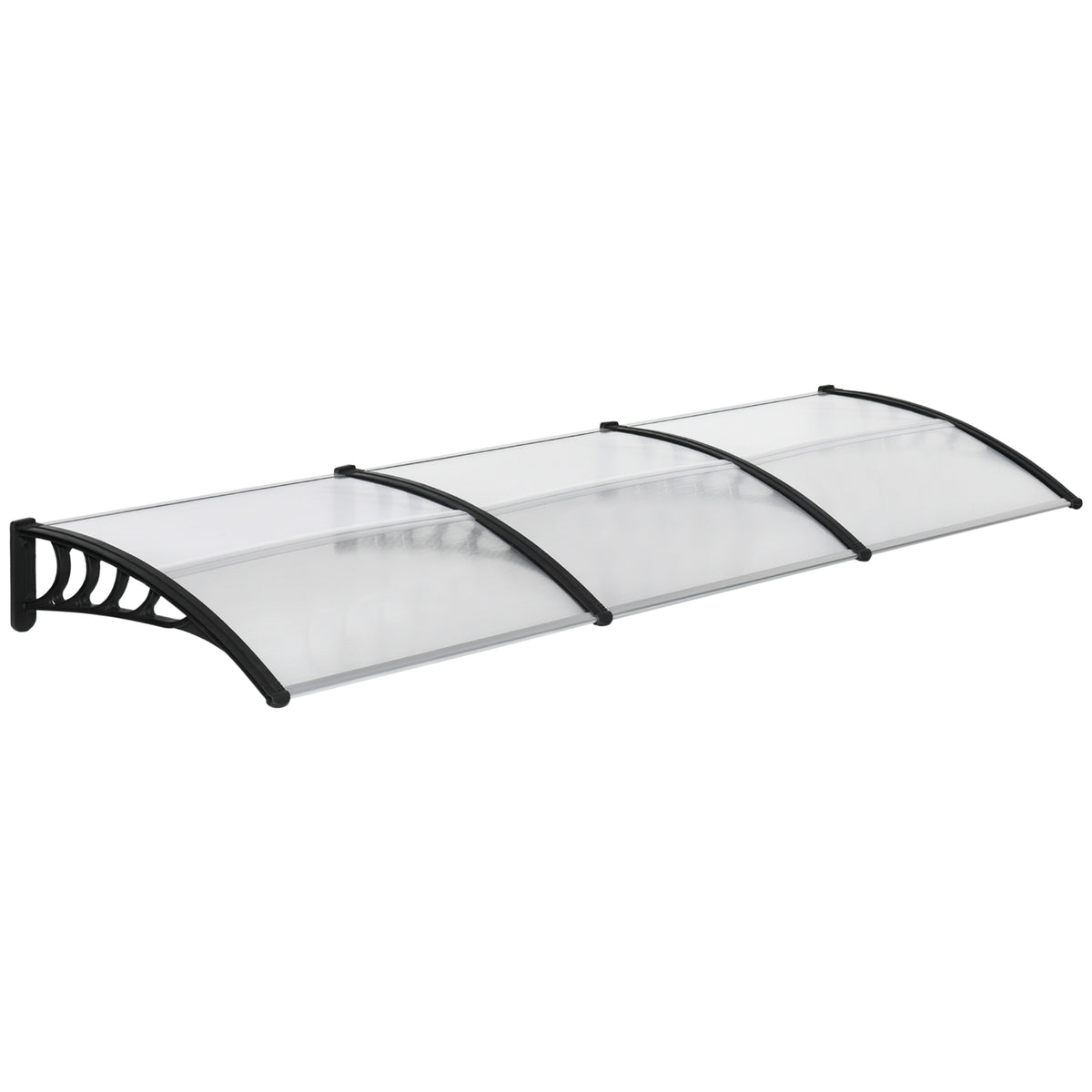 Auvent de porte toit marquise en polycarbonate auvent de porte d'entrée bord en aluminium contre la pluie et UV-0