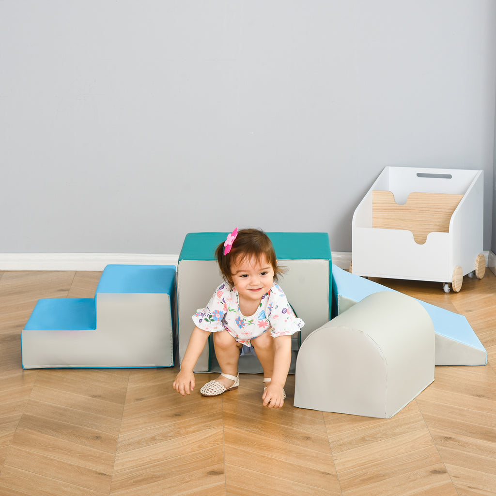 4PCS Module motricité bébé parcours motricité bébé en mousse EPE pour enfants d'âge préscolaire, multicolore-1