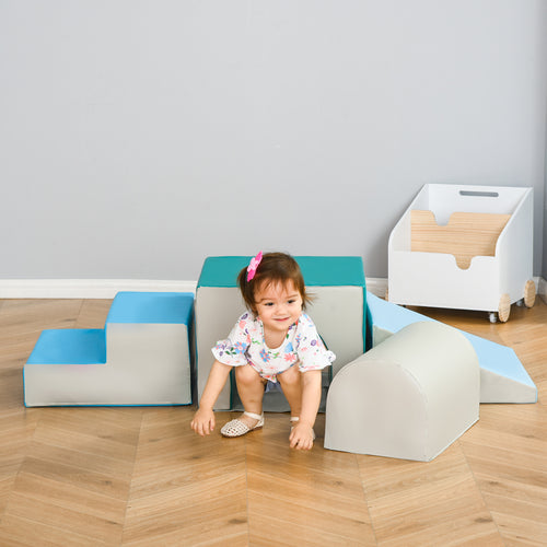 4PCS Module motricité bébé parcours motricité bébé en mousse EPE pour enfants d'âge préscolaire, multicolore-1