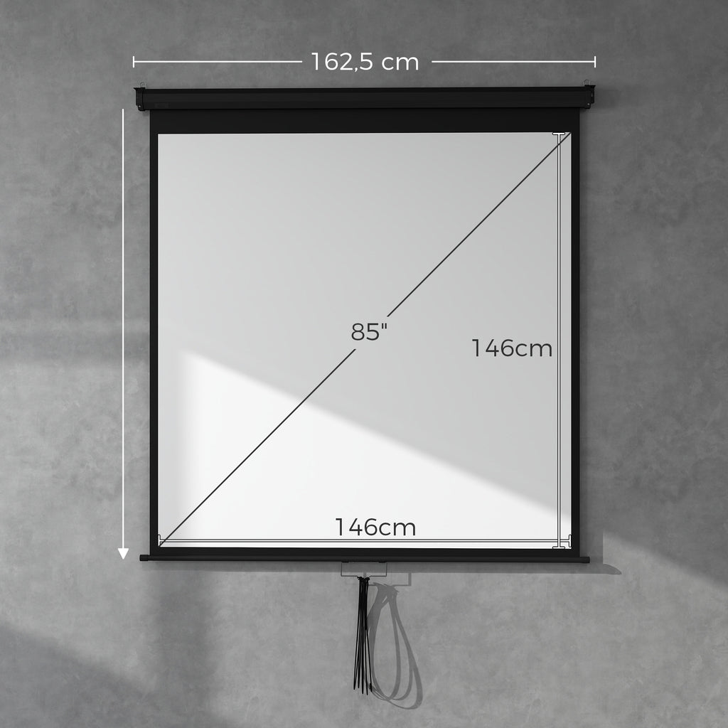 Écran de projection TV et Home Cinema de 85 Pouces vidéo projecteur 1:1 4K HD, 146L x 146H cm-2