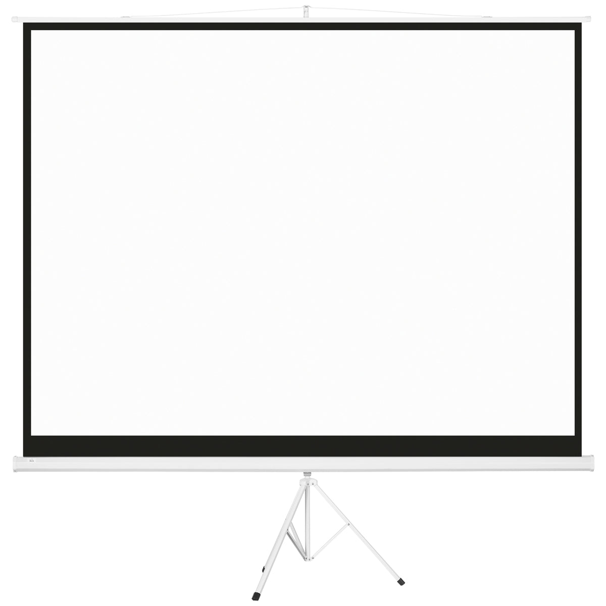 Écran de projection avec trépied pliable 120 pouces 4K HD 4:3, écran vidéoprojecteur réglable en hauteur, blanc-0